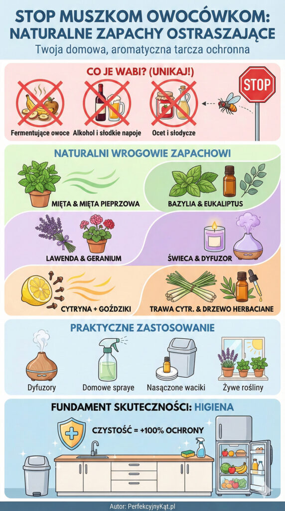 Naturalne zapachy odstraszające muchy owocówki